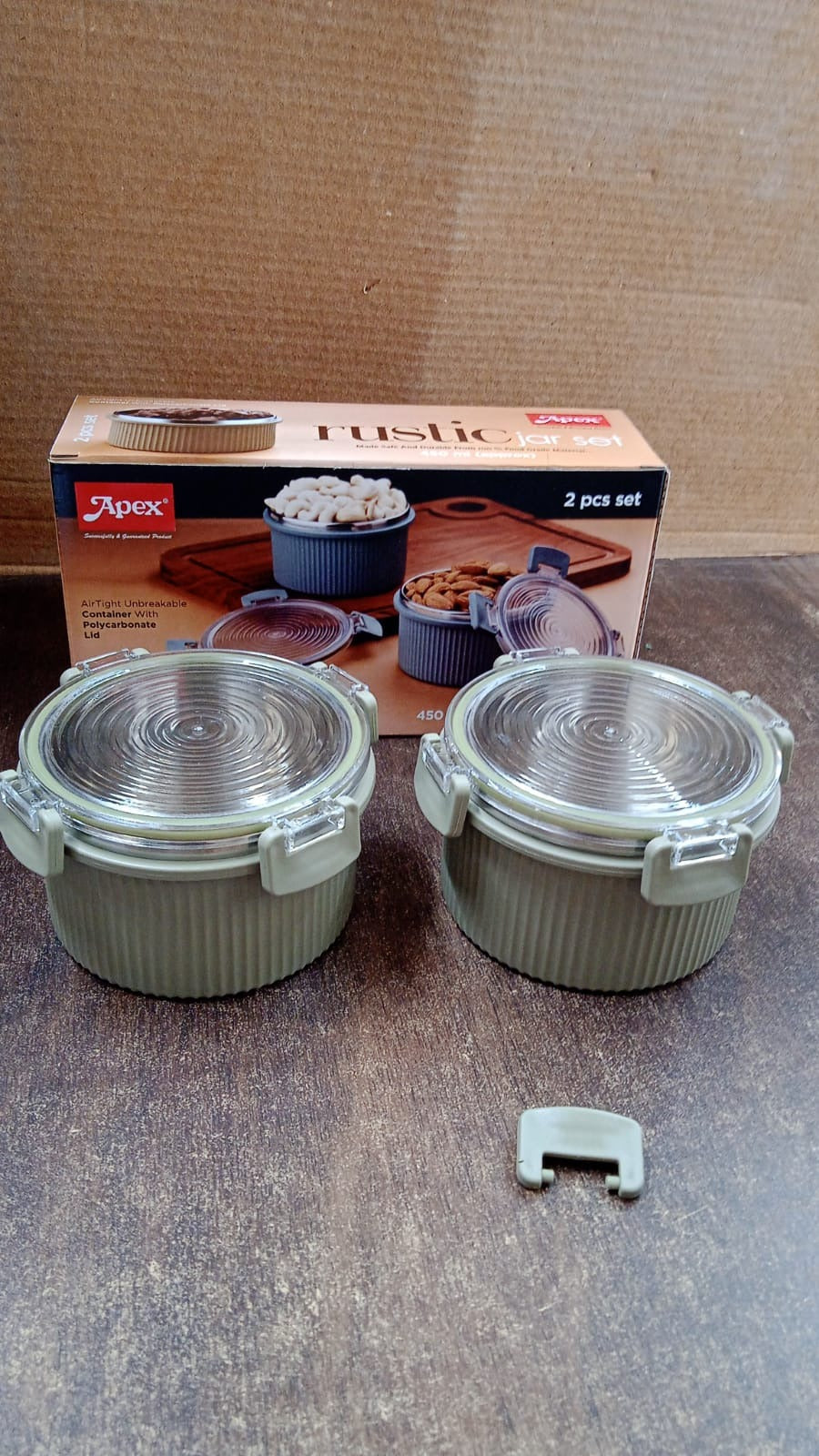 Apex Rustic Jar Set – 2 Pcs, 450ml Each Approx Apex Rustic Jar Set – 2 Pcs, 450ml Each Approx